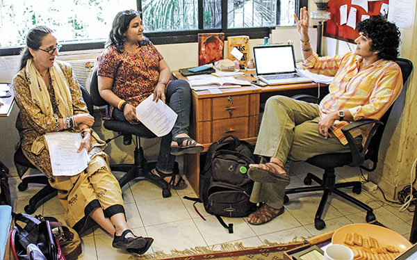 Sanjna with Sameera Iyengar (extreme right), co-founder of Junoon