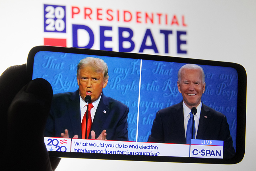 bg_nyt_in calmer debate  biden and trump_gettyimages-1229230871