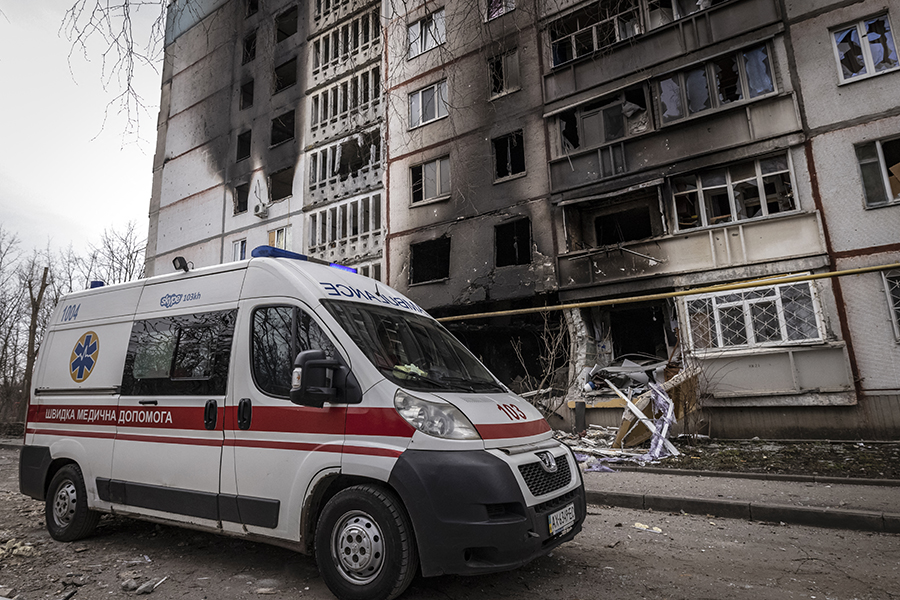 The WHO said Ukraine’s health care system would suffer long-term consequences from the attacks, and that such attacks were “a major blow” to the country’s progress on health reform and realizing universal health coverage
Image: Fadel Sena / AFP