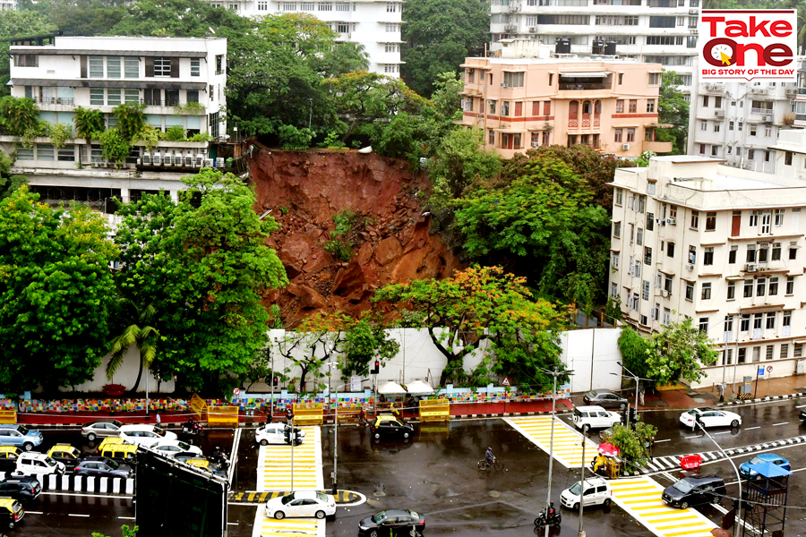 Image of a lanslide in Mumbai in July 2022