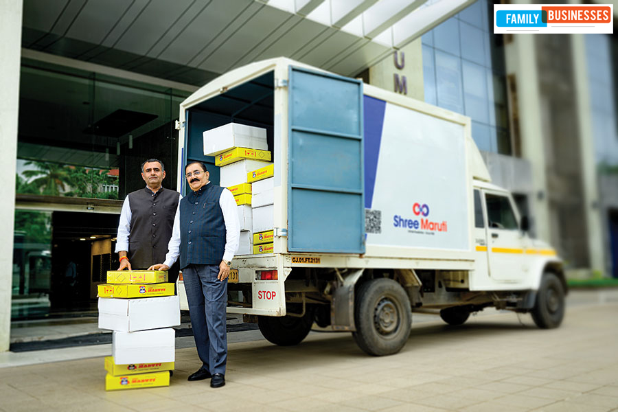 (Left) Ajay Mokariya, Managing director, Shree Maruti Courier and Ram Mokariya, Founder, Shree Maruti Courier
Image: Mayur D Bhatt for Forbes India