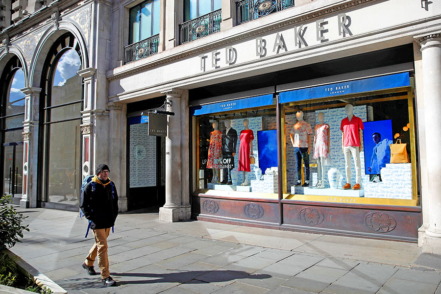 A Ted Baker store is seen on Regent Street, in London, Britain, April 3, 2022. Image: REUTERS/Peter Nicholls

