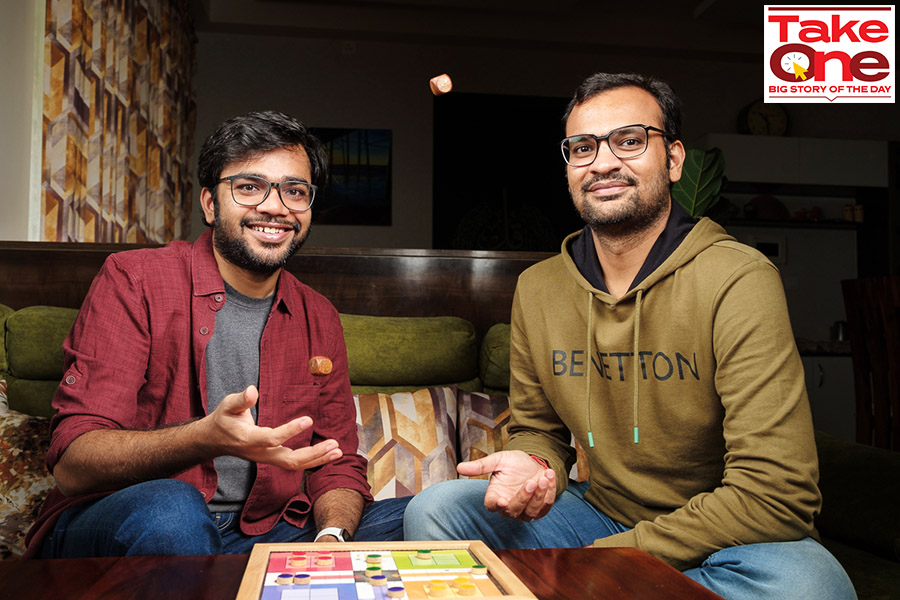 Left to Right: Afsar Ahmad and Govind Agarwal, the Co-Founders at Gameberry Labs. Bengaluru. August 2022.
