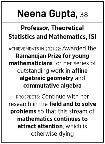 Neena Gupta, Professor, Theoretical Statistics and Mathematics, ISI
Image: Debarshi Sarkar for Forbes India