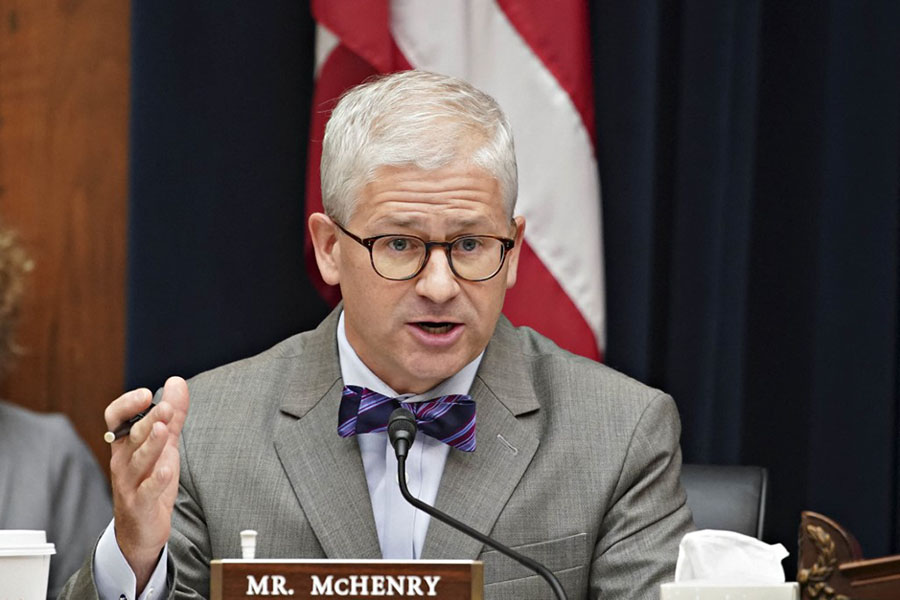 Patrick McHenry, top Republican on the House Committee on Financial Services. Image: Al Drago / POOL / AFP