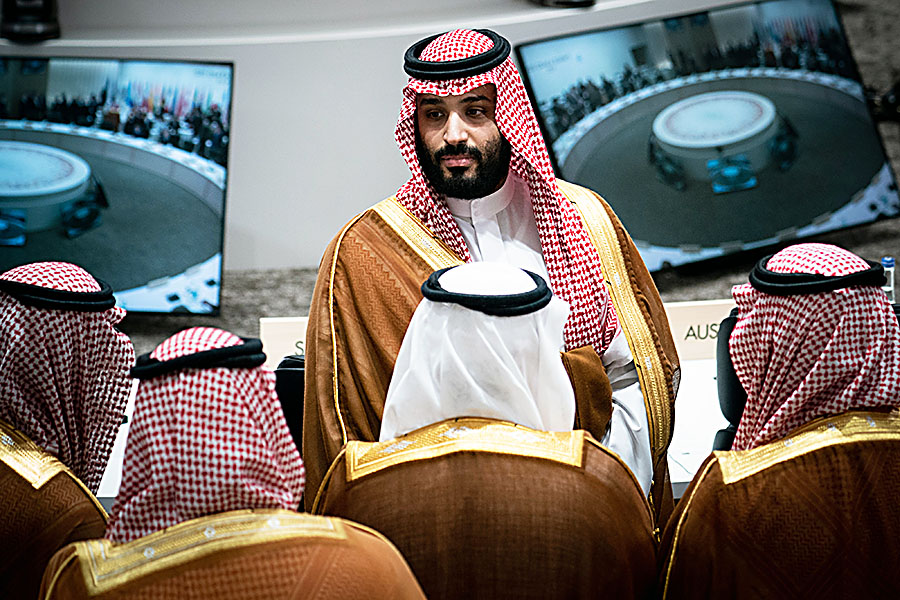 Crown Prince Mohammed bin Salman of Saudi Arabia at the G20 summit meeting in Osaka, Japan on June 29, 2019. The prince has spearheaded an extensive overhaul aimed at weaning the kingdom’s economy off oil. (Erin Schaff/The New York Times) 