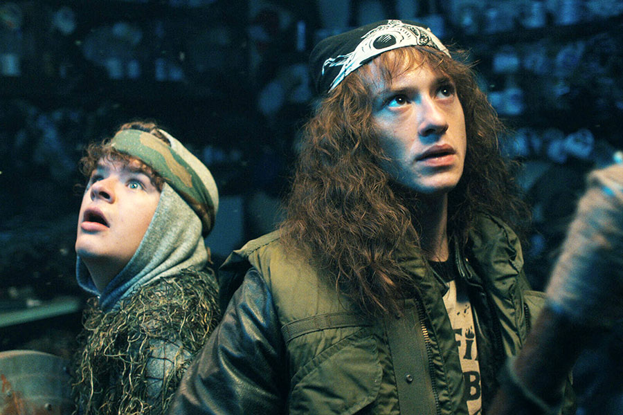 Eddie Munson's character, played by Joseph Quinn (right), performed the guitar solo for Metallica's 
