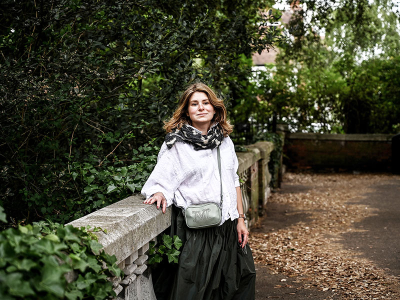 Russian tech entrepreneur Tonia Samsonova in London on June 19, 2022. Samsonova resigned from Yandex in protest of the company’s refusal to run objective news stories about the Ukraine war. (Mary Turner/The New York Times)