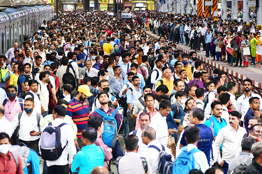 The forecast by the UN Department of Economic and Social Affairs said the world's population is growing at its slowest pace since 1950. Image: Bhushan Koyande/Hindustan Times via Getty Images

