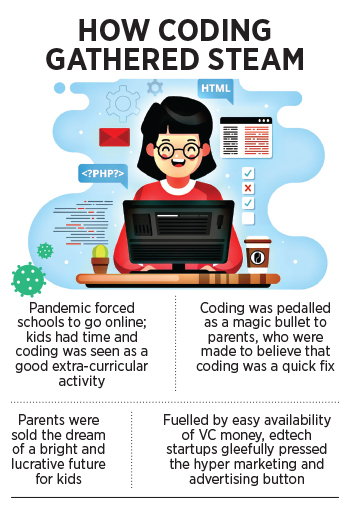 Snehanshu Mandal enrolled his 10-year-old daughter in a coding course. 