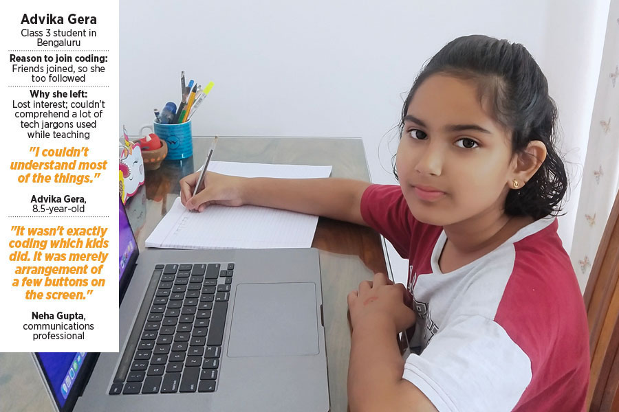 Snehanshu Mandal enrolled his 10-year-old daughter in a coding course. 