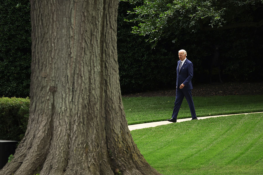 For Joe Biden, bleak national outlook has pushed his job approval rating to a perilously low point
Image: Alex Wong/Getty Images 