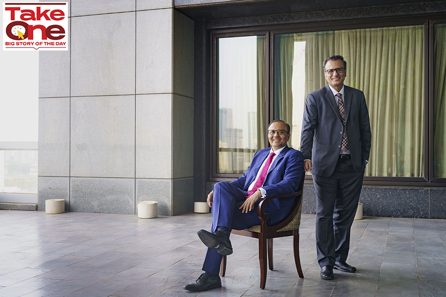 Utpal Oza ( left ), MD & Head of Investment Banking with Amit Thawani (right) , MD & Head of India Coverage , Nomura India at their office at Worli
Image: Neha Mithbawkar for Forbes India