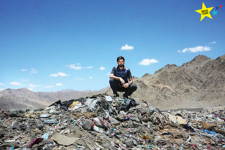 Aakash Ranison was devastated to see plastic waste amidst the mesmerising beauty of Ladakh. Since then he has been creating content about the climate crisis