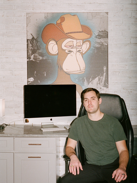 Chris Chapman at his home studio in Houston, April 9, 2022. OpenSea, one of the highest-profile crypto start-ups, is facing a backlash over stolen and plagiarized nonfungible tokens, or NFTs