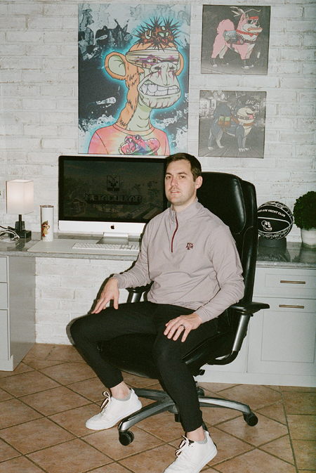 Chris Chapman at his home studio in Houston, April 9, 2022. OpenSea, one of the highest-profile crypto start-ups, is facing a backlash over stolen and plagiarized nonfungible tokens, or NFTs