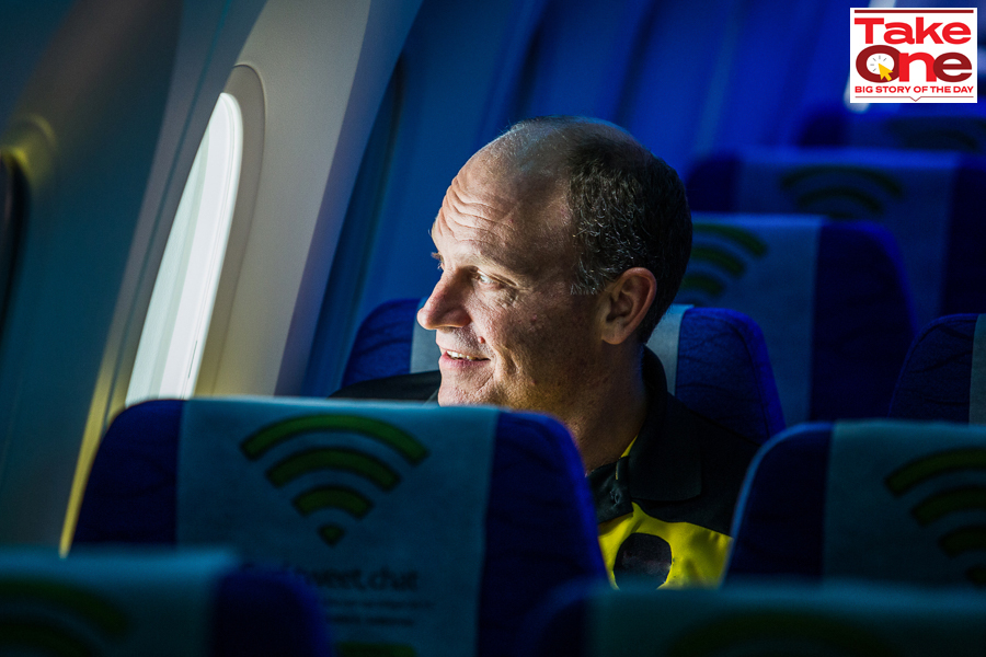 A file photo of Campbell Wilson inside a Boeing Co. 787 Dreamliner aircraft at Changi Airport in Singapore
Image: Nicky Loh/Bloomberg via Getty Images
