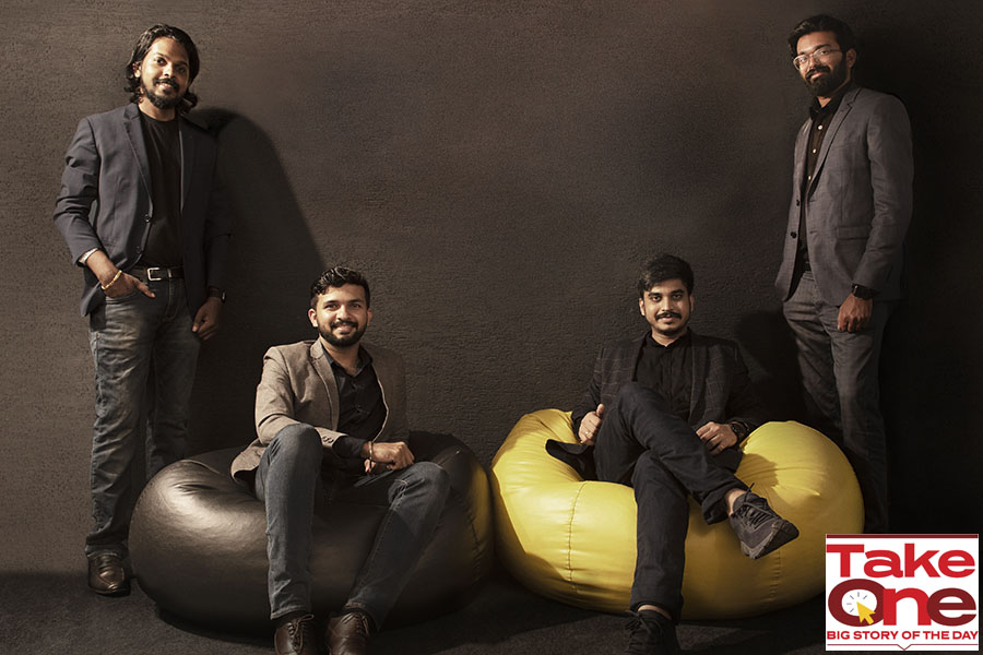  (From left) Arun George, Rashid K, Vimal Govind MK and Nikhil NP, co-founders, Genrobotics