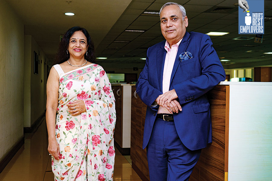 Rachna Mukherjee, CHRO, Schneider Electric India and Anil Chaudhry, zone president and MD
Image: Nayan Shah for Forbes India