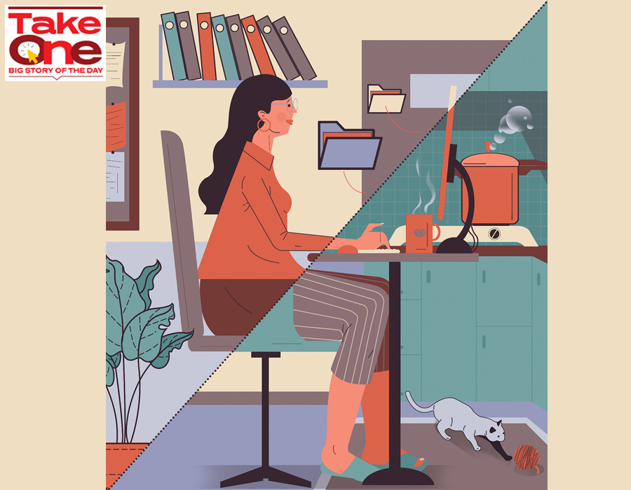  The future of work is not in favour of returning to offices <br>Illustration: Chaitanya Dinesh Surpur