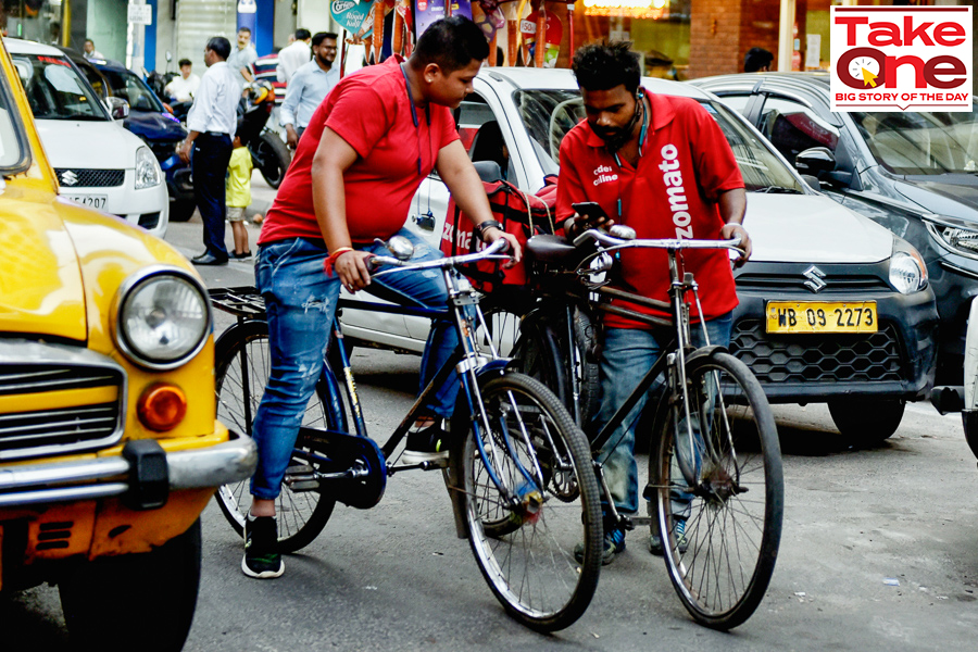 Zomato Instant’, the food-aggregator’s recently-announced plan to deliver orders within 10 minutes.
Image: Indranil Aditya/NurPhoto via Getty Images