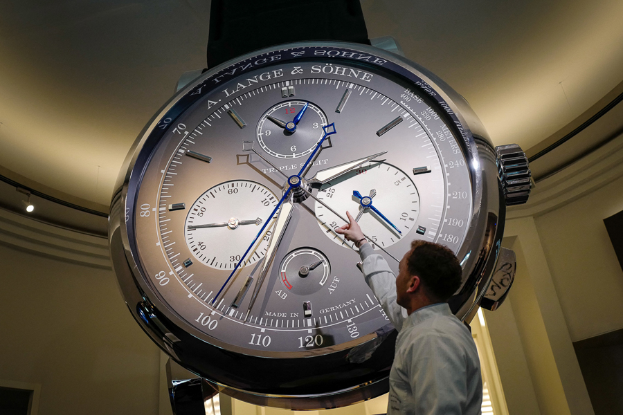 High-end watch fairs have long been a fixture in Switzerland, where nearly 57,500 people work in the country's world-renowned watchmaking industry. (Credit: Fabrice COFFRINI / AFP)