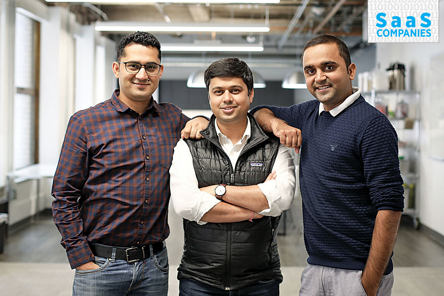 (From left) Mindtickle Chief Product Officer Nishant Mungali, CEO Krishna Depura and CTO Deepak Diwakar