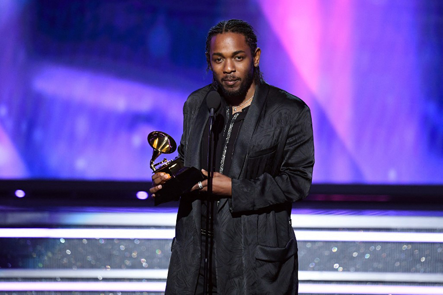 Kendrick Lamar received the Grammy for the Best Rap Album with DAMN. during the 60th Annual Grammy Awards show on January 28, 2018. Image: KEVIN WINTER / GETTY IMAGES NORTH AMERICA / Getty Images via AFP