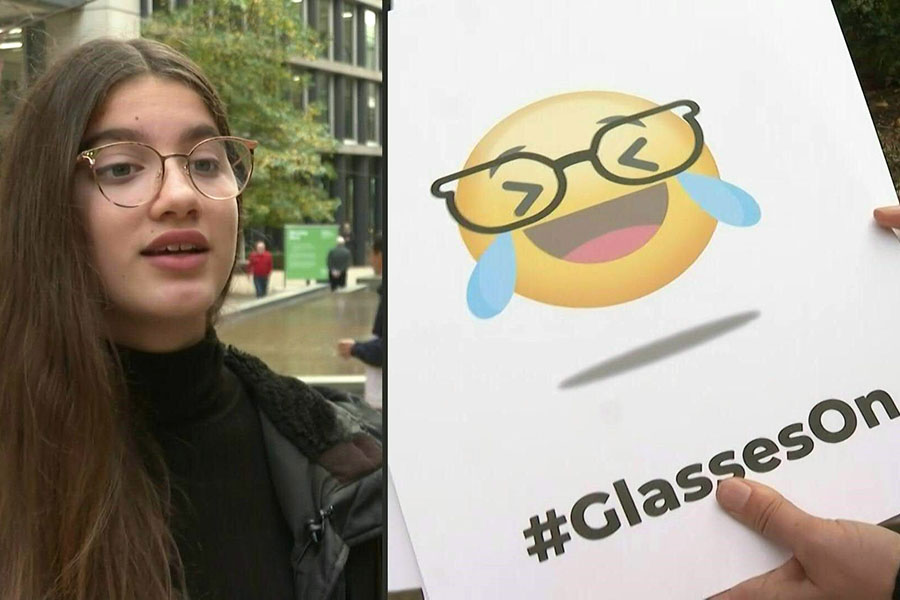 
Her #GlassesOn campaign has meanwhile struck a chord with thousands of young people and their parents around the world.
Image: Mathilde Bellenger / AFPTV / Credit : Chanelle Joseph / AFP