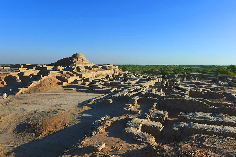 Visitors walk through the UNESCO World Heritage archeological site of Mohenjo Daro some 425 kms north of the Pakistani city of Karachi.
Image: Asif Hassan / AFP 