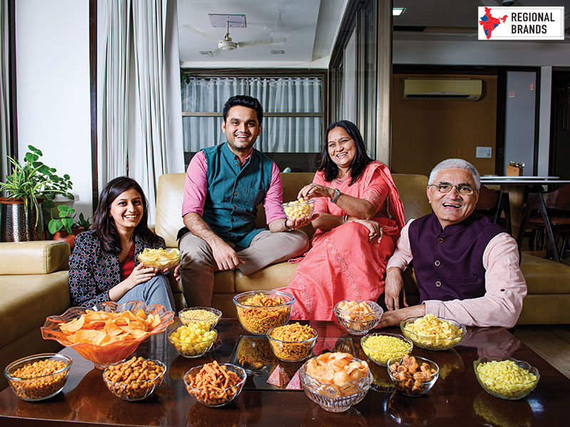 From left: Shivangi Hadvani, general secretary; Raj Hadvani, executive director; Daxaben Hadvani, director; Bipin Hadvani, founder and MD, Gopal Snacks
Image: Mexy Xavier