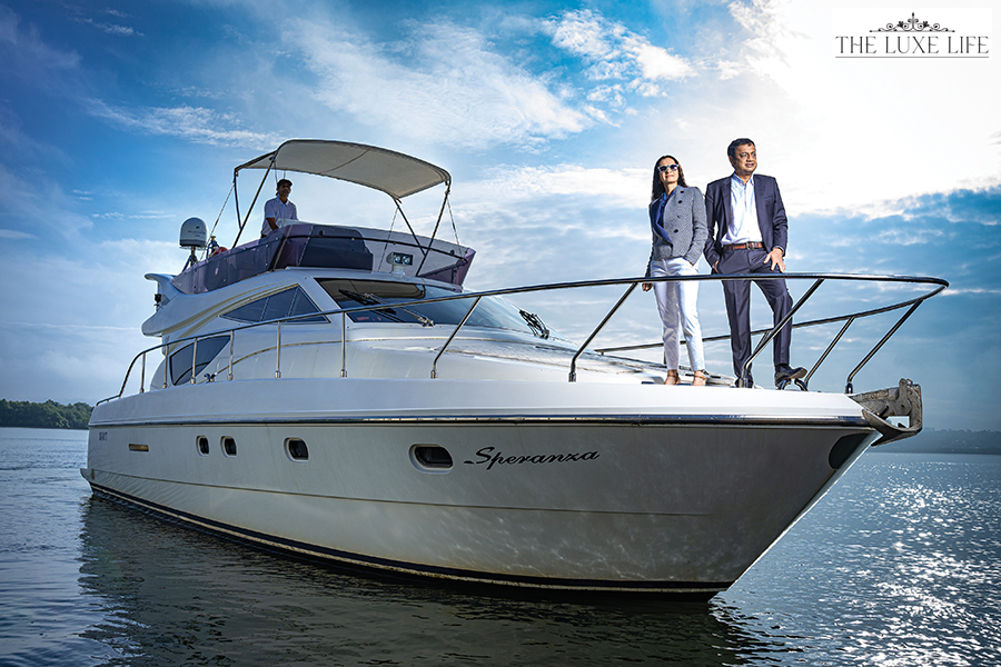 Gautama Dutta, executive director, and Anju Dutta, managing director of Marine Solutions, a yacht brokerage, charter, management and marina services company
Image: Edric George for Forbes India