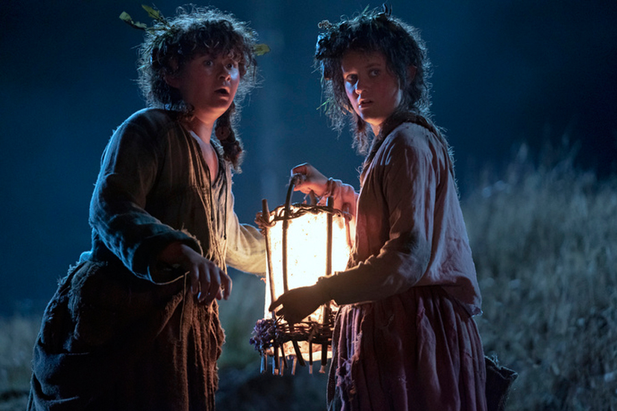  Megan Richards (L) as Poppy Proudfellow and Markella Kavenagh (R) as Elanor ‘Nori’ Brandyfoot in 'Lord of the Rings: The Rings of Power'. Image: Ben Rothstein/Prime Video