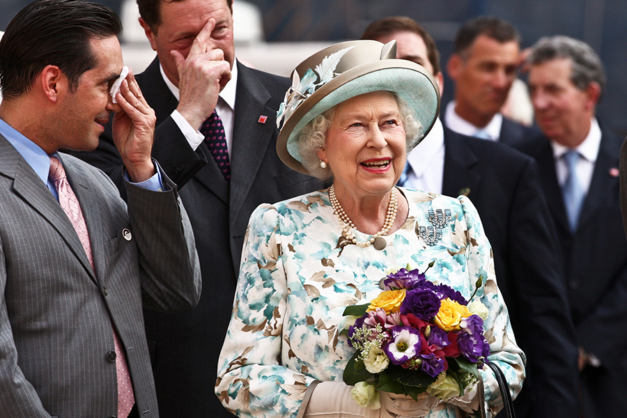 Queen Elizabeth arrives at the World Trade Center site in lower Manhattan on July 6, 2010, to lay a wreath in memory of the victims of the terrorist attack of Sept. 11, 2001. Queen Elizabeth, who inherited the throne at age 25 in 1952 and became Britain’s longest-serving monarch, died on Sept. 8, 2022. She was 96. (Fred R. Conrad/The New York Times) 