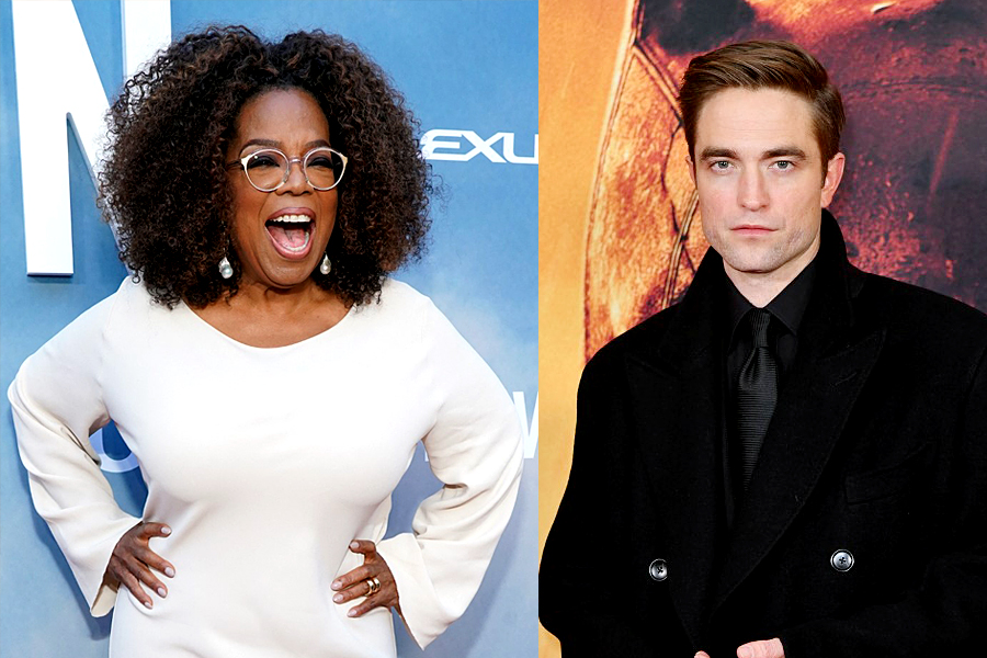 Oprah Winfrey and actor Robert Pattinson have both curated auctions for Sotheby's.
Image: Oprah: Rachel Luna / Getty images North America / Getty Images via AFP; Pattinson: Angela Weiss / AFP