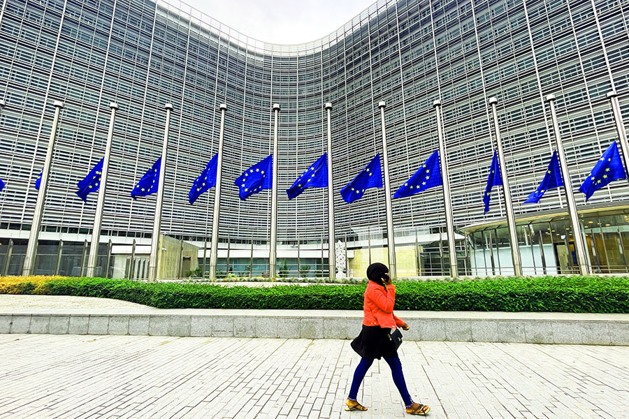 European Union Commission Building in Brussels, Belgium on September 9, 2022. Image: Dursun Aydemir/Anadolu Agency via Getty Images

