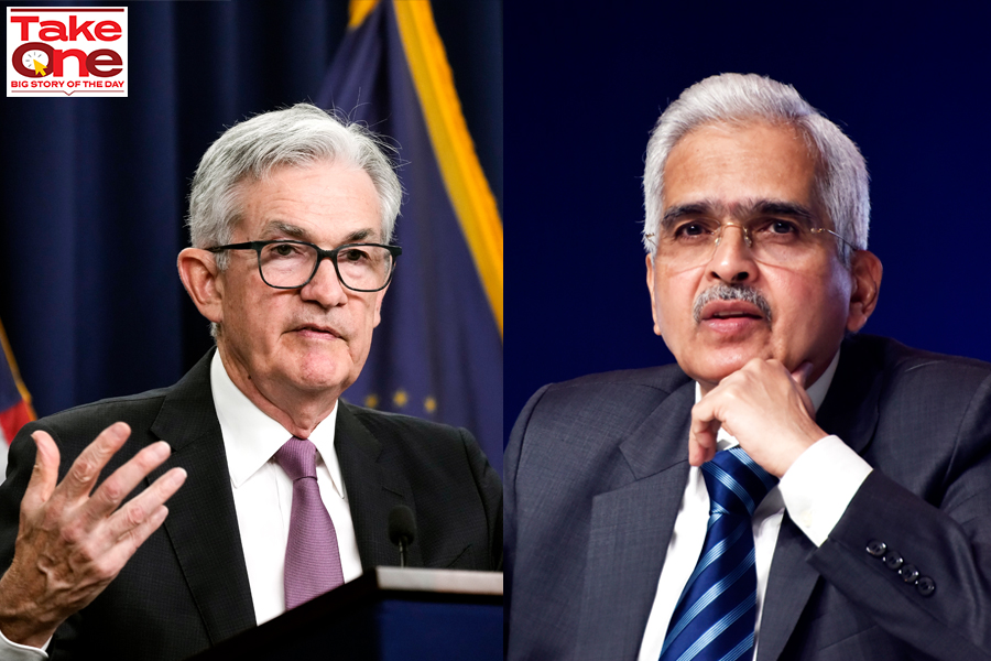 (left)US Federal Reserve Chairman Jerome Powell and RBI governor Shashikanta Das
Image: Das: Indranil Aditya/NurPhoto via Getty Images; Powell: Drew Angerer/Getty Images