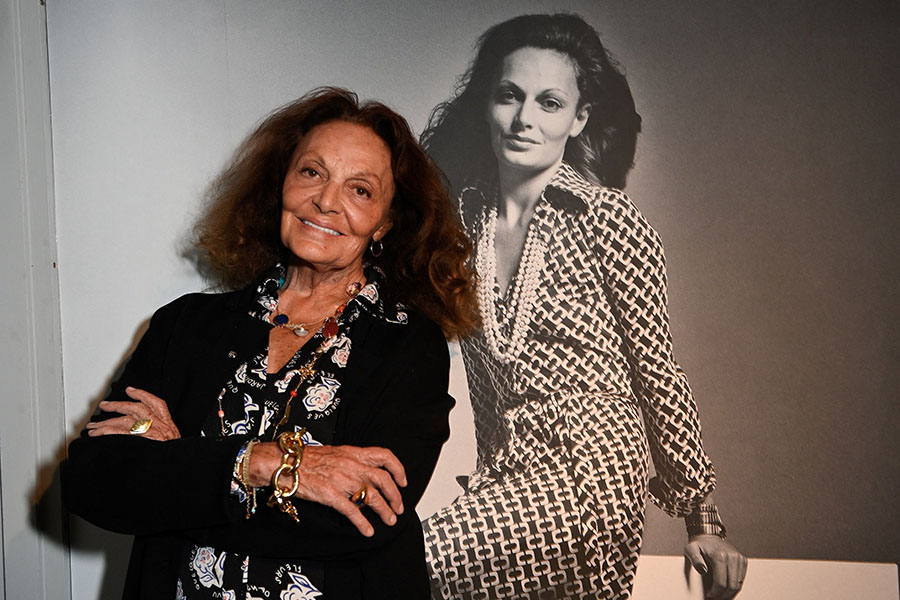 A show, at Brussels' Fashion and Lace Museum, is the first exhibition in Europe dedicated to the Belgian-American designer Diane von Furstenberg.
Image: John Thys / AFP