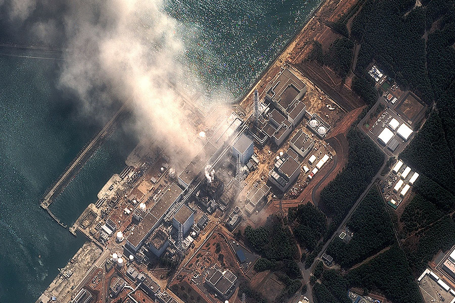 (File) In this satellite view, the Fukushima Dai-ichi Nuclear Power plant after a massive earthquake and subsequent tsunami on March 14, 2011 in Futaba, Japan.
Image: DigitalGlobe via Getty Images via Getty Images 