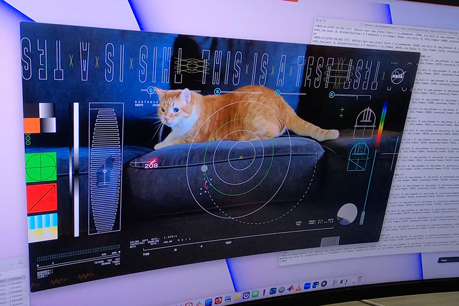 NASA has used a state-of-the-art laser communication system on a spaceship 19 million miles (31 million kilometers) away from Earth—to send a high-definition cat video.
Image: NASA/JPL-Caltech