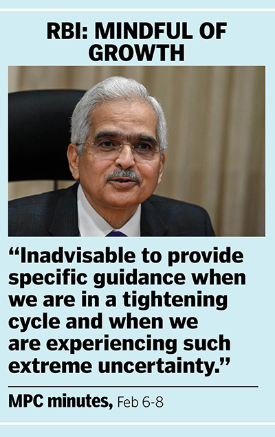 The Reserve Bank of India (RBI) Governor Shaktikanta Das arrives to address a press conference at the RBI head office in Mumbai on February 8, 2023. India's central bank slowed the pace of interest rate hikes on February 8 but warned that core inflation in the world's fifth-biggest economy remained stubbornly high.
Image: Punit Paranjpe / AFP