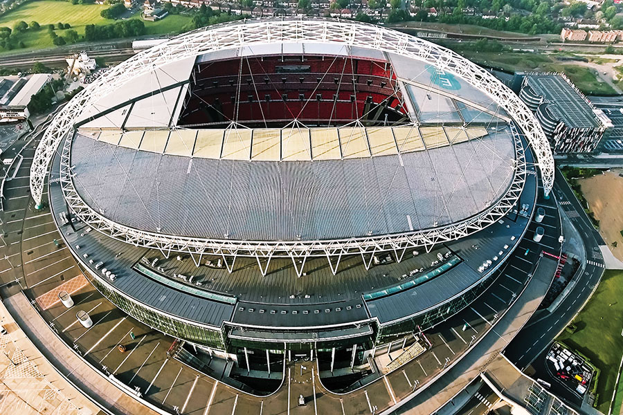 The iconic Wembley Stadium in England, which opened its doors in April 1923, will celebrate its centenary in April
Image: Shutterstock