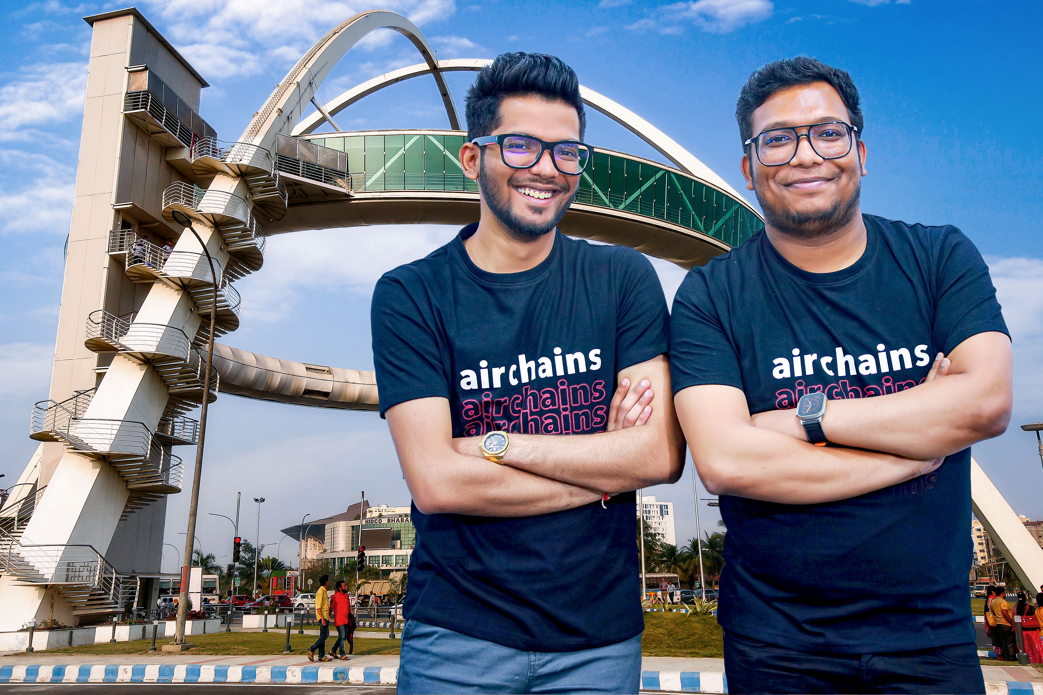 Kritarth Agrawal and Ankur Rakhi Sinha, co-founder of Airchains