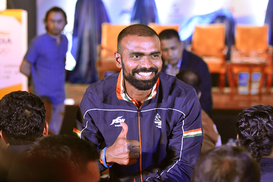 PR Sreejesh, goalkeeper and former captain of the Indian national men's hockey team; Image: Sonu Mehta/Hindustan Times via Getty Images