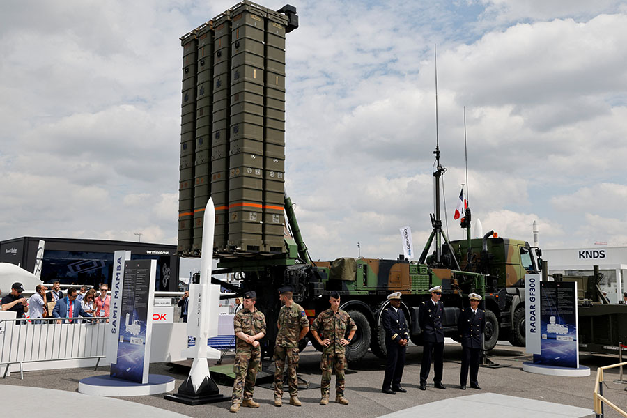 A view of medium-range air and missile defense ASTER 30 SAMP/T (christened MAMBA by the French Air Force)