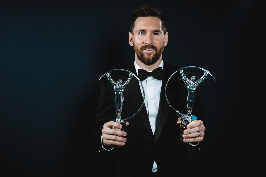 The Argentine legend picks up Laureus World Sportsman of the Year and Team of the Year Awards at a star-studded ceremony in Paris on May 08, 2023.