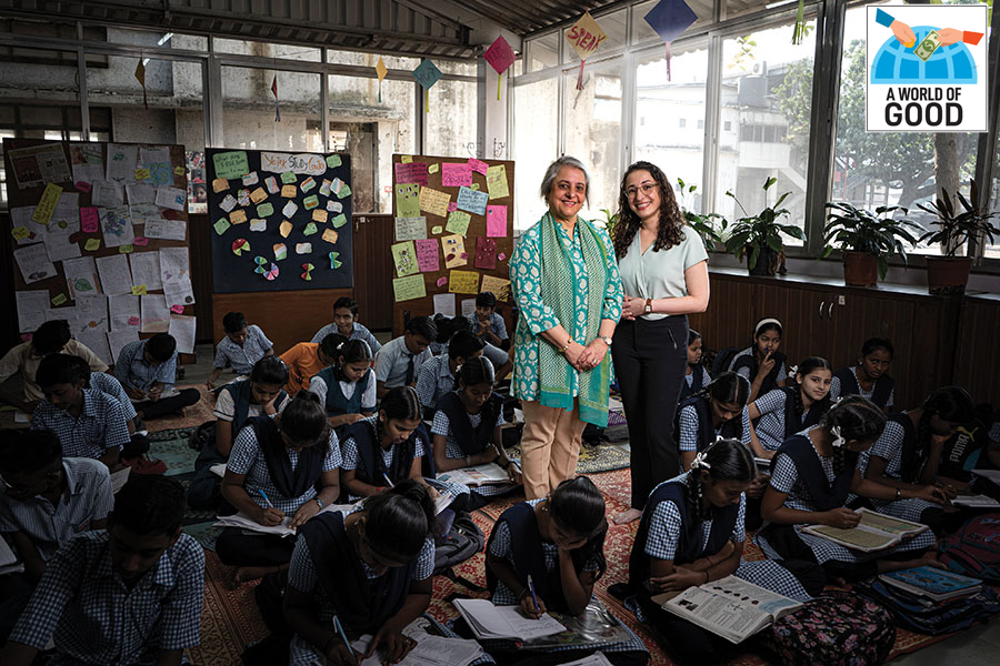 Left-Rati Forbes, director, Forbes Marshall; head, Forbes Foundation with Riah Forbes, digital initatives, Forbes Marshall. Image: Neha Mithbawker for Forbes India

