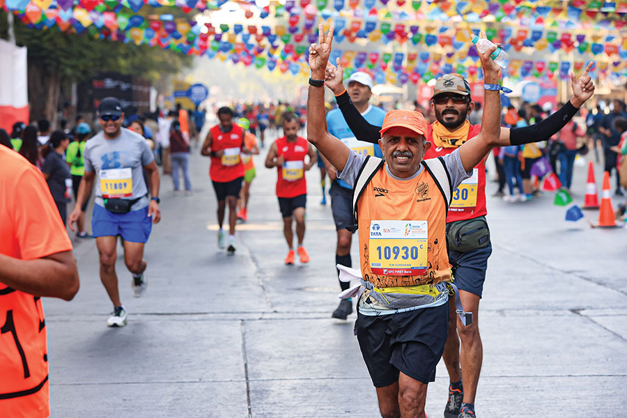 TCM Sundaram of Chiratae Ventures raised nearly ₹17 lakh at the Tata Mumbai Marathon in 2023