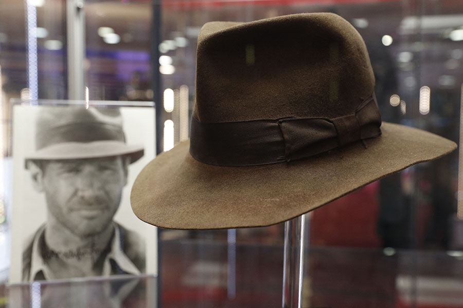The fedora worn by Harrison Ford's character Indiana Jones in the 'Indiana Jones and the Raiders of the Lost Ark' film
Image: Adrian DENNIS / AFP©