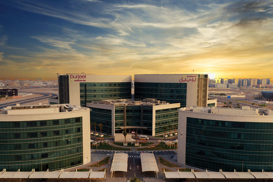 Burjeel Medical City in Abu Dhabi. Burjeel has over 16 hospitals and 30 medical centres across the Middle East and North Africa region